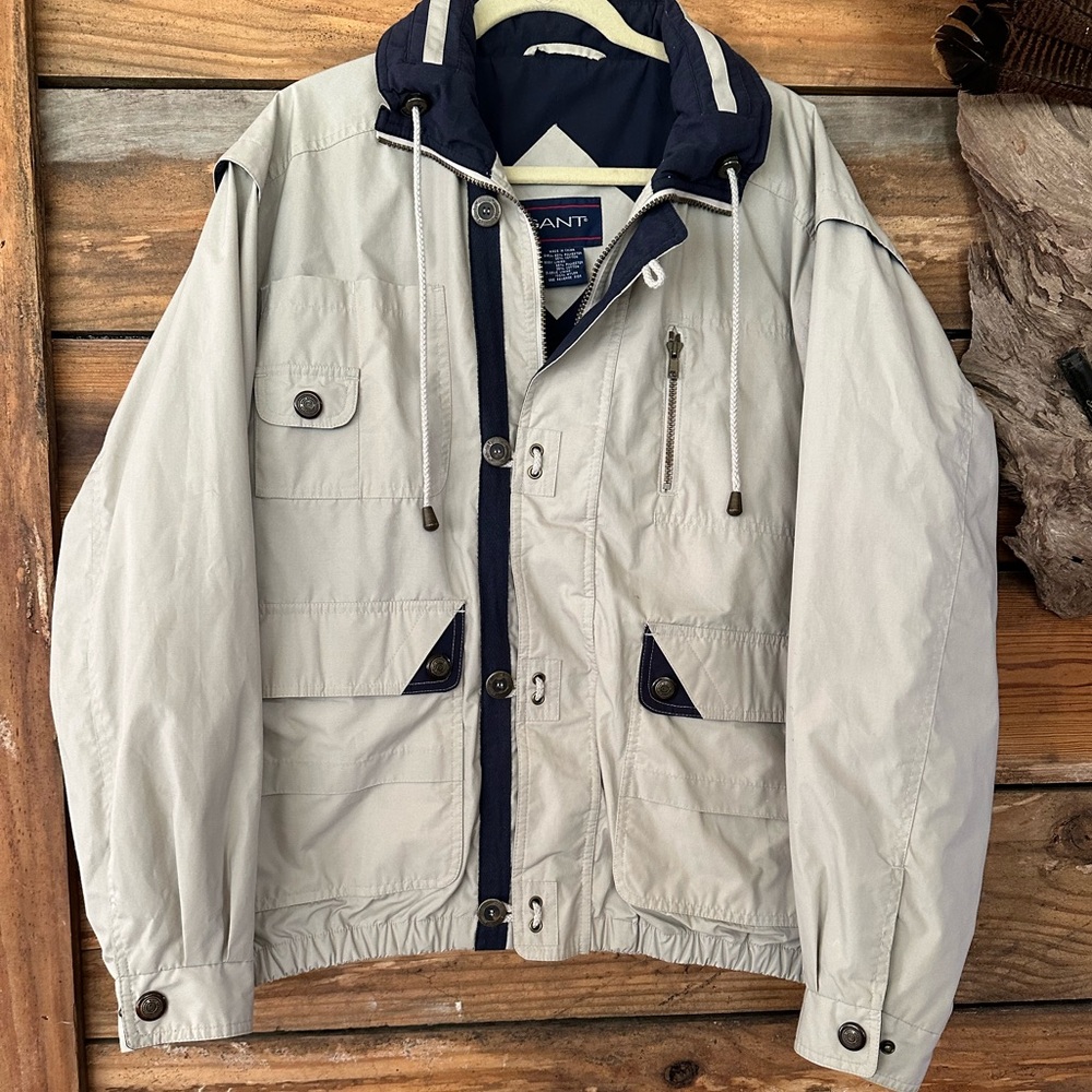 Gant vintage coat men’s large Bomber type rain coat